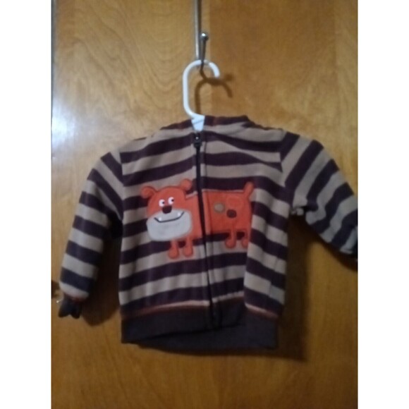 Two Tone Brown 6 Month Kids Sweater Lightweight With A Dog On It - Picture 1 of 5